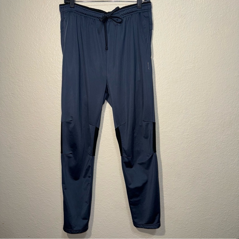 Alive Qwick-Dry Men’s Athletic Pants Size XL Navy & Black Workout Gym